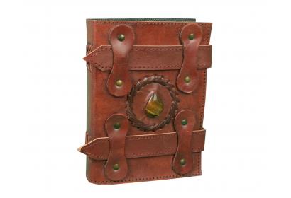 Celtic Leather journal Soft Leather Strap Journal Hand Made paper with Beautiful Stone Leather Note Book Classic Vintage Look Book